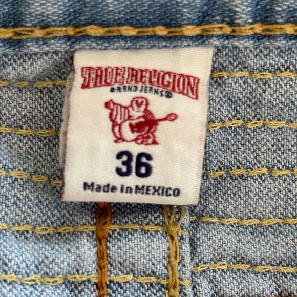 Men's Authentic True Religion straight fit old multi run stitch jeans $249 - Picture 10 of 16